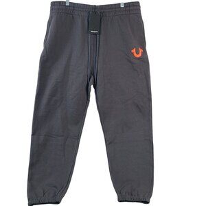 NWT True Religion HS Boyfriend Jogger Sweatpants Iron Gate Grey Sz XXXL
